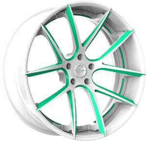 LZ 118 Custom White and Teal Finish