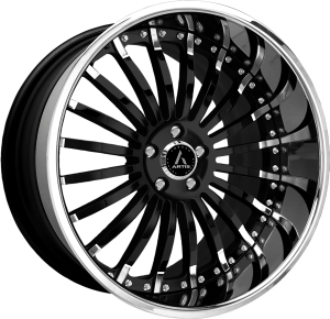 Black with Chrome Tips